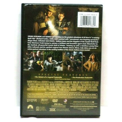 Indiana Jones and the Kingdom of the Crystal Skull (DVD, 2008) (L19)
