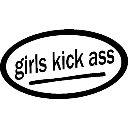 girls kick ass vinyl decal sticker