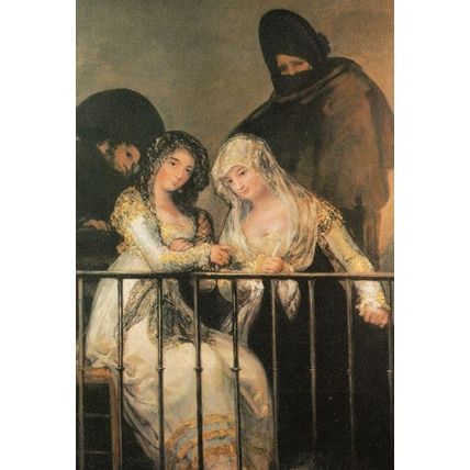 Francisco De Goya Maja's On A Balcony New York Painting Postcard