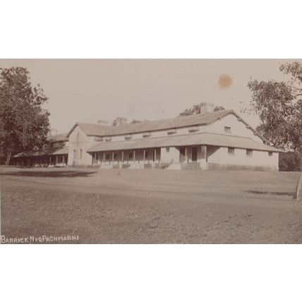 Pachmarchi Barrick Barracks Military Indian Real Photo Old Postcard