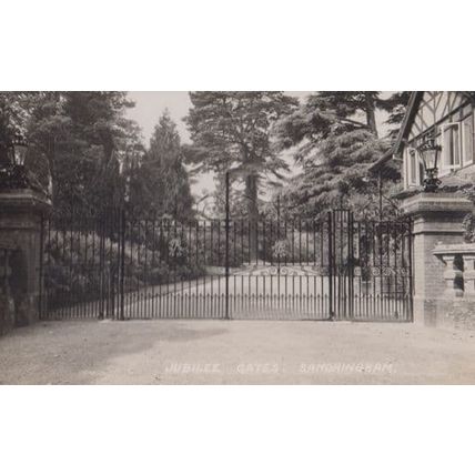 Jubilee Gates Sandringham Norfolk Vintage Real Photo Postcard