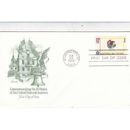 United States 1976 Illinois FDC Washington DC cancel unaddressed VGC