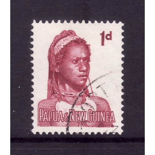 PAPUA NEW GUINEA 1961 1d LAKE FEMALE GOROKA SG 28 FINE USED
