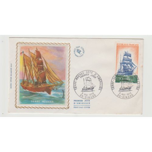 France silk FDC Terre Neuvas May 1972