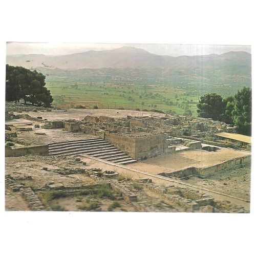 THE PALACE OF PHAISTOS used postcard 1985 postmark =