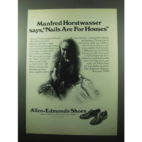 1969 Allen-Edmonds Shoes Ad - Nails are for Houses