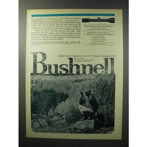 1970 Bushnell Riflescopes Ad - A Successful Hunt