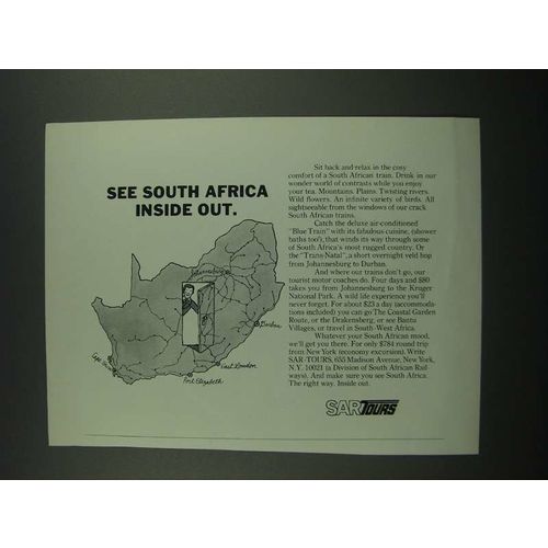 1971 SAR Tours Ad - See South Africa Inside Out