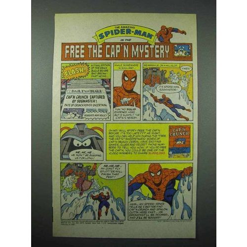 1987 Quaker Cap 'n Crunch Cereal Ad - Spider-Man