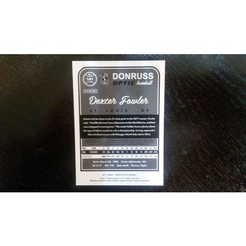 2017 Donruss Optic Card # 141 Dexter Fowler Mint (9) St Louis Cardinals