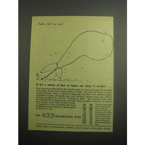 1948 GKN Foundation Bolt Ad - If it's a matter of how to fasten