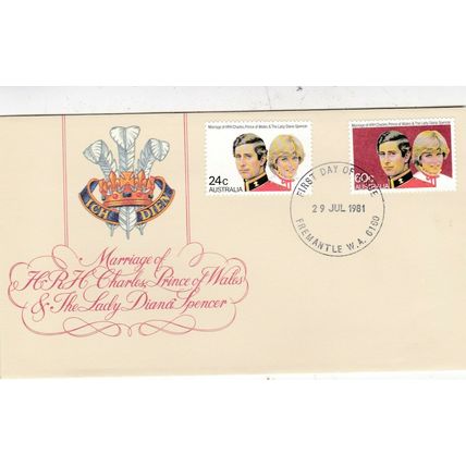Australia 1981 Royal Wedding FDC Freemantle Cancel Unaddressed VGC