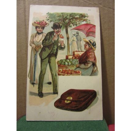 French? LOVERS WW1 unused antique? postcard lovers through the ages (c)