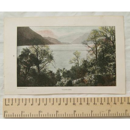 Vintage illustration: Ullswater / Middleham Castle