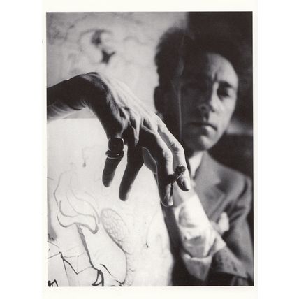 z222 Jean Cocteau Smoking Orpheus Film Director WW2 Photo Postcard