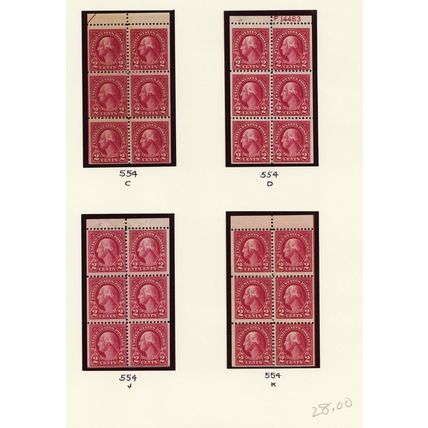 Early High Quality Booklet Pane Collection Many VF NH Cat $1859.75 - Stuart Katz