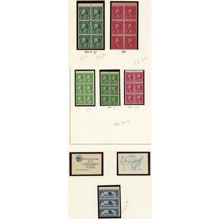 Early High Quality Booklet Pane Collection Many VF NH Cat $1859.75 - Stuart Katz