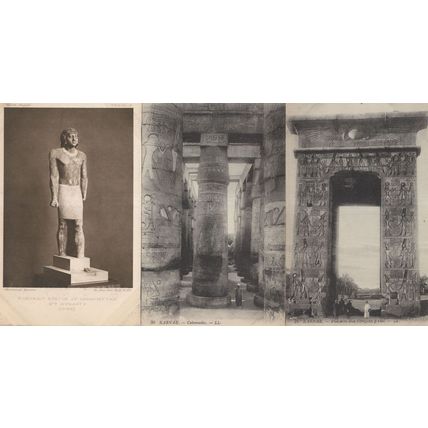 Nenkheftka Statue Karnak 3x Old Egyptian Postcard s