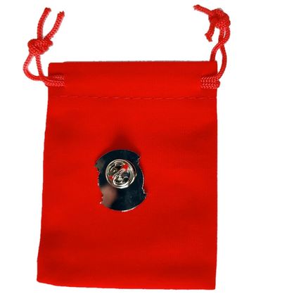 Skull Live Fast Enamelled Pin Badge Metal in velvet bag Goth 2.5 cm x 2 cm BA58