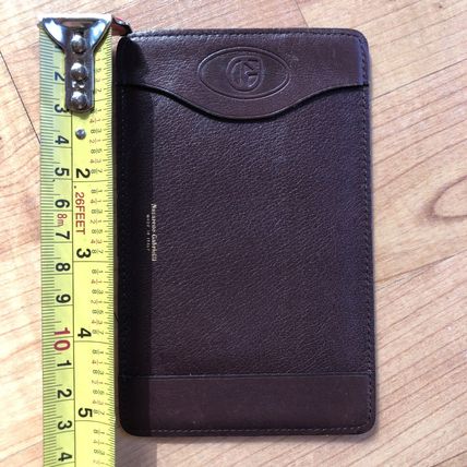 Nazareno GABRIELLI Brown Leather Pouch For Note Pad Or Phone Case Protector