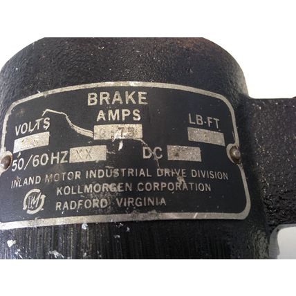 KOLLMORGEN brake,INLAND TTB-2950-3333-A DC SERVO MOTOR,5000 RPM,115V BRAKE,FJ