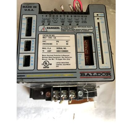 BALDOR LB0001A04,MA7-016-CA SOFT START CONTROL, 3-PH,16 AMP,208-230/460 VAC,TC