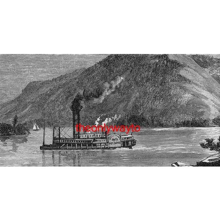 Mississippi Steamer, USA, c1895, Modern Reproduction Print