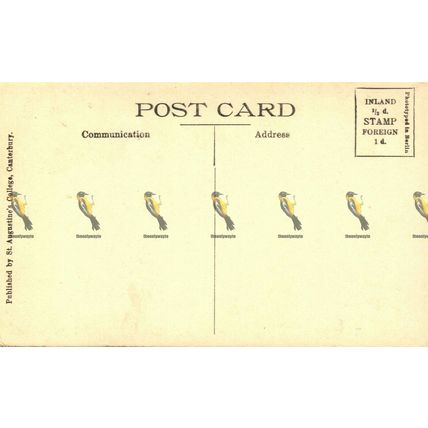 Tudor Wall, St Augustine;s College, Canterbury, Kent, Berlin Postcard, 1900s