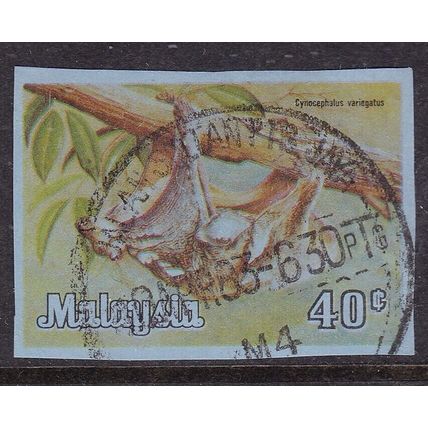 Malaysia 40c Sloth Stationary Cut Out VGC