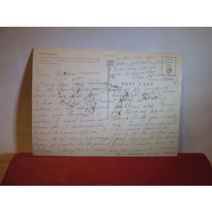 RED WARATAHS FLOWER, FLORAL EMBLEM OF NEW SOUTH WALES,AUSTRALIA used postcard =