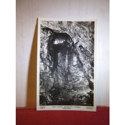 chamber, PEAK CAVERN, CASTLETON, Derbyshire unused vintage postcard RP =