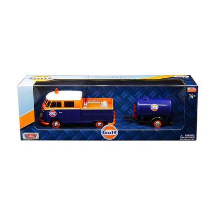 Volkswagen Service Pickup Truck with Plastic Oil Tank "Gulf Oil" 1/24 Diecast...