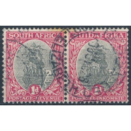 Union Definitive: 1d Pair - South Africa 1927 - FH - SG 31