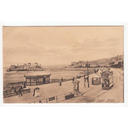 Sea Front Weston-Super-Mare Postcard Somerset 48772