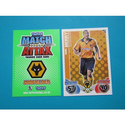 354. Karl Henry - Wolverhampton - Match Attax 2010/11 Football Card EF1