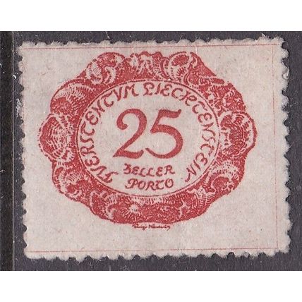 Liechtenstein 1920 Postage Due 25h Mint Hung SG D47 VGC