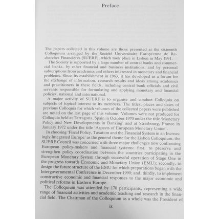 Fiscal policy, taxation, & financial system in an increasingly integrated Europe