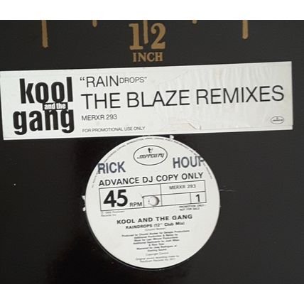 KOOL & THE GANG - RAINDROPS, Blaze Remixes, UK Mercury 12" DJ, MERXR 293 '89