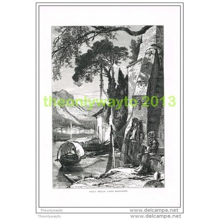 ISOLA BELLA, LAGO MAGGIORE, ITALY, Book Illustration (Print) c1875