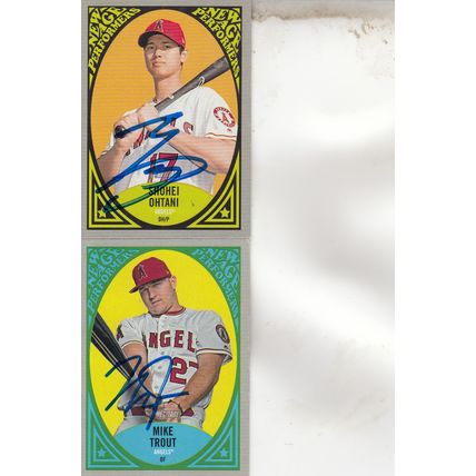 SHOHEI OHTANI & MIKE TROUT AUTO 2019 LOS ANGELES ANGELS ALL-STAR WORLD CHAMPIONS