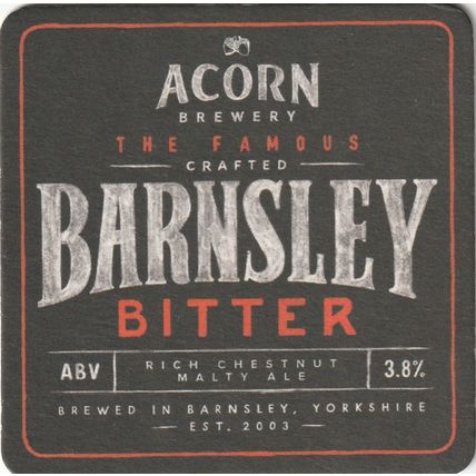 BEER MAT - ACORN BREWERY - BARNSLEY BITTER STEEL CITY FEST - (Cat No 016)-(2022)