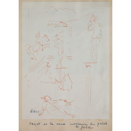 SALVADOR DALÍ (Spanish, 1904-1989). Working maquette for Dalí, April 14 to May 5