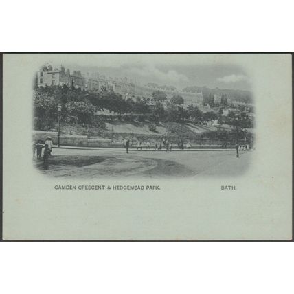 Camden Crescent & Hedgemead Park, Bath, Somerset, c.1900 - Blum & Degen Postcard