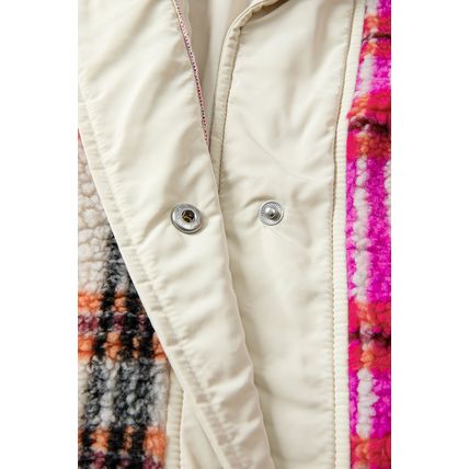 Rose Sherpa Plaid Jacket Vest