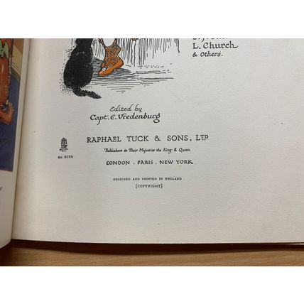 RARE* c1910s "OUR FAVOURITES" FATHER TUCK'S GOLDEN GIFT SERIES HB BOOK (P3)