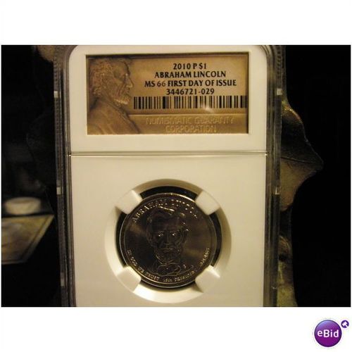 2010 P NGC MS66 **FIRST DAY ISSUE** Lincoln $1 (F SHIP)