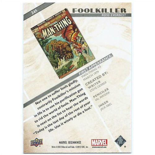 2012 Marvel Beginnings 2 - #245 - Foolkiller