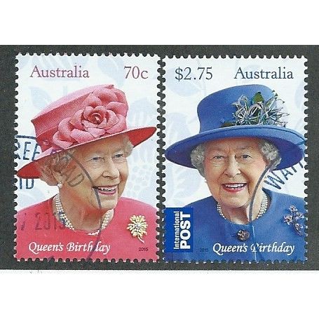 AUS 2015 SET 'QUEENS BIRTHDAY' (2v) FINE USED (EBID39-072)