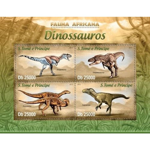 SAO TOME PRINCIPE 2013 SHEET MNH DINOSAURS DINOSAURES DINOSAURIERN DINOS 2