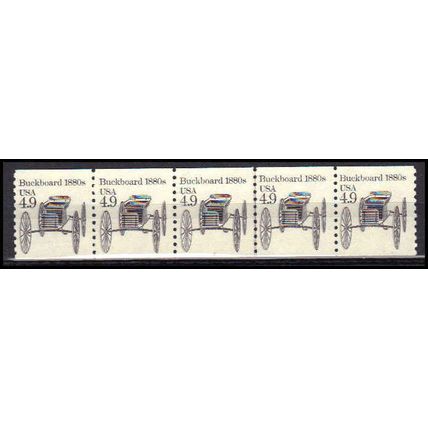 2124 4.9c Buckboard Fine MNH Dry Gum PNC 3/5 X0249
